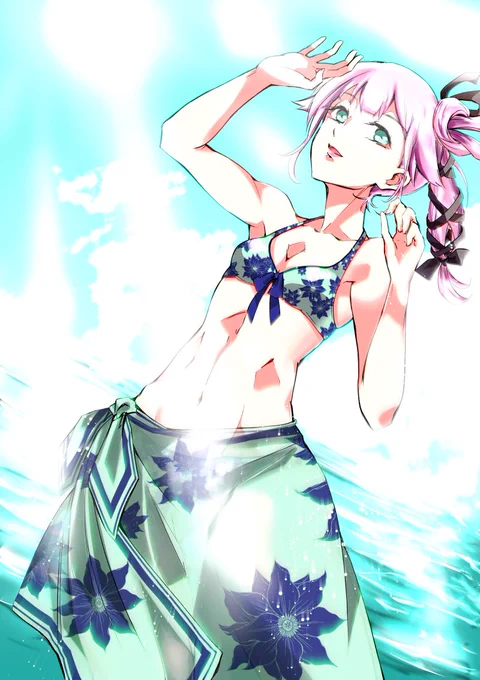 #気温が高いので気が早いが水着絵が見たいいつもの 
