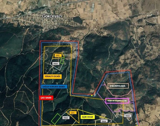 CVK ALTIN BAKIR MADENİ HAKKINDA GERÇEKLER-3 ⚠️ *Gökçeyazı nasıl etkilenecek* Gökçeyazı’nın güney doğusunda atık depolama ve tesis alanı, hemen güneyinde ise yeraltı ocağı bulunmaktadır. Bu yeraltı işletmesi, tesis, açık ocak ve pasa alanlarının altına kadar uzanmaktadır.