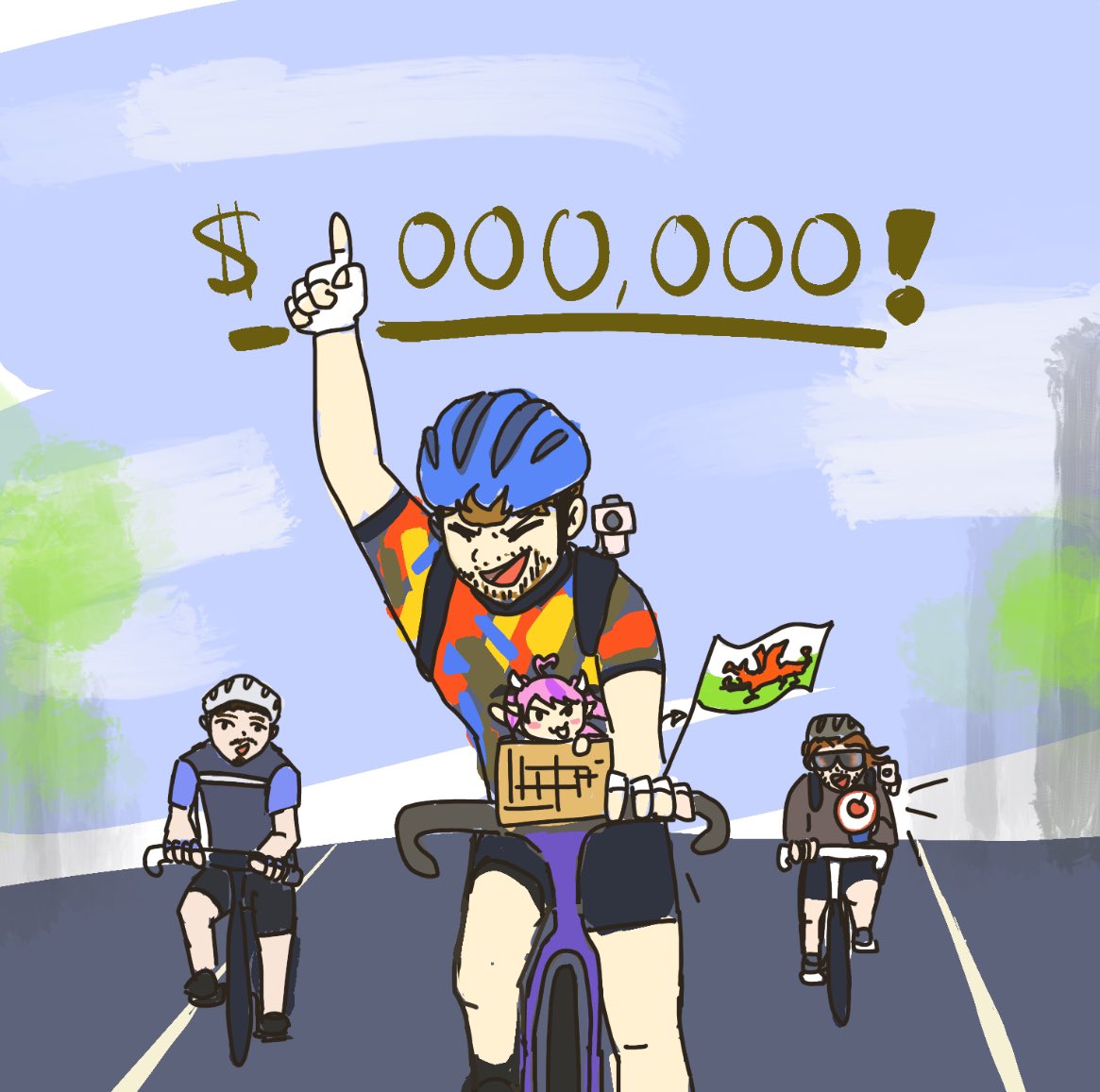 mitsu_kyri's tweet photo. Over 1 Million dollars!!!! Congratulations to the wonderful goal and for such a great ending to 14 long days of the Cyclethon! 
 #CDawgVA https://t.co/mX4APb3dBU