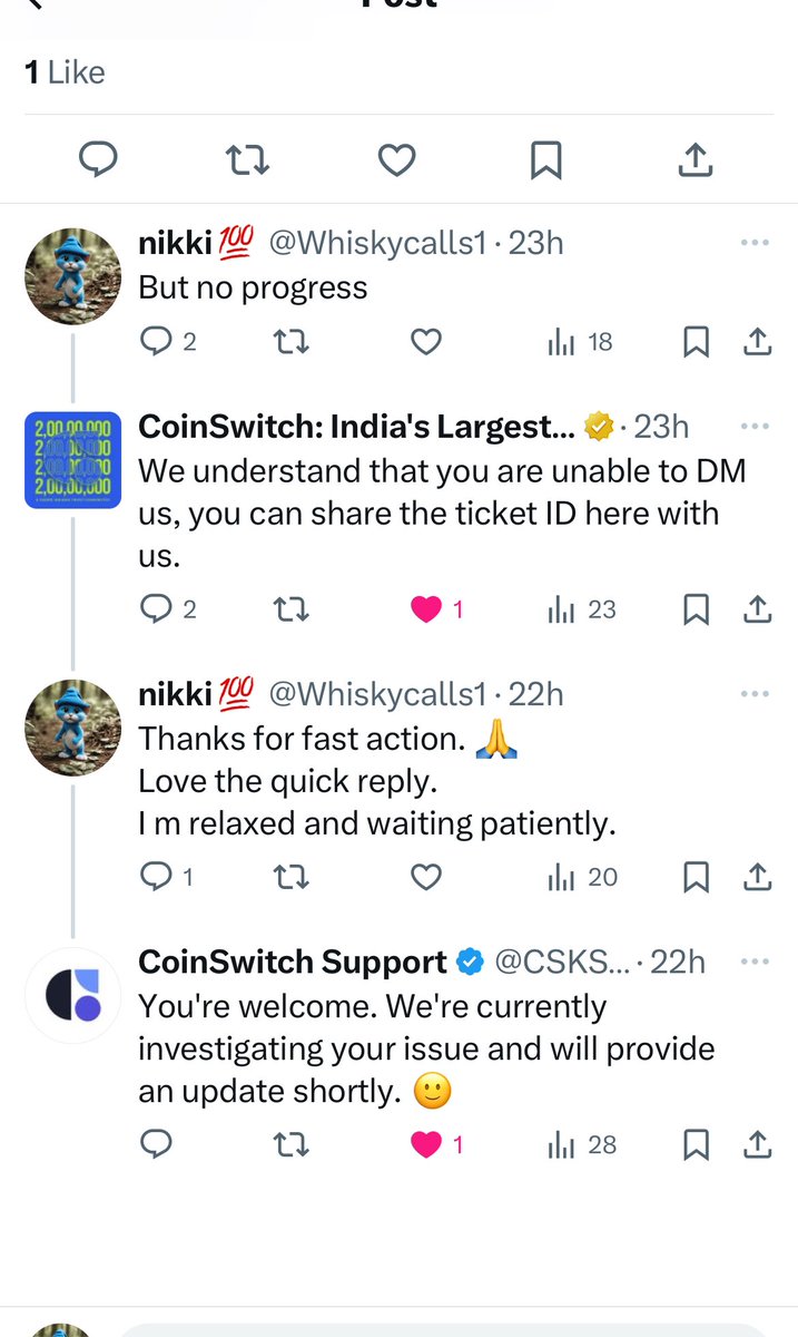 It's ironic how they claim to be in the crypto business when most Indian cex move slower than a 🐢 . Their advertisements are deceptive, to say the least. 23 hours and counting—what a joke! 
 <a href="/CoinSwitch/">CoinSwitch: India's Simplest Crypto App 🚀</a> and <a href="/CSKSupport/">CoinSwitch Support</a> 
Plz sirs give me my money back.