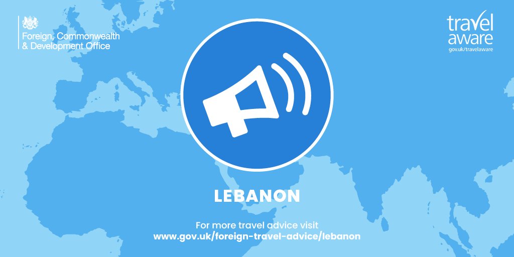 #FCDO #TravelAdvice #Lebanon gov.uk/foreign-travel… 13 April 2024 – drones and missiles fired from Iran into Israel (‘Warnings and Insurance’ page)