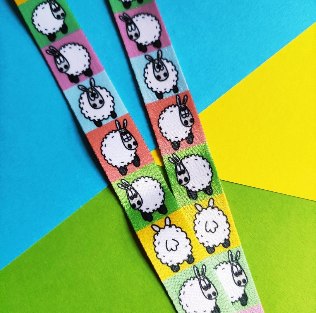 Need a new work lanyard? How about a bright and colourful LAMByard?! 😁🐑 Available now with free shipping at eweniverse.etsy.com/listing/982750… #UKGiftHour #UKGiftAM #shopindie