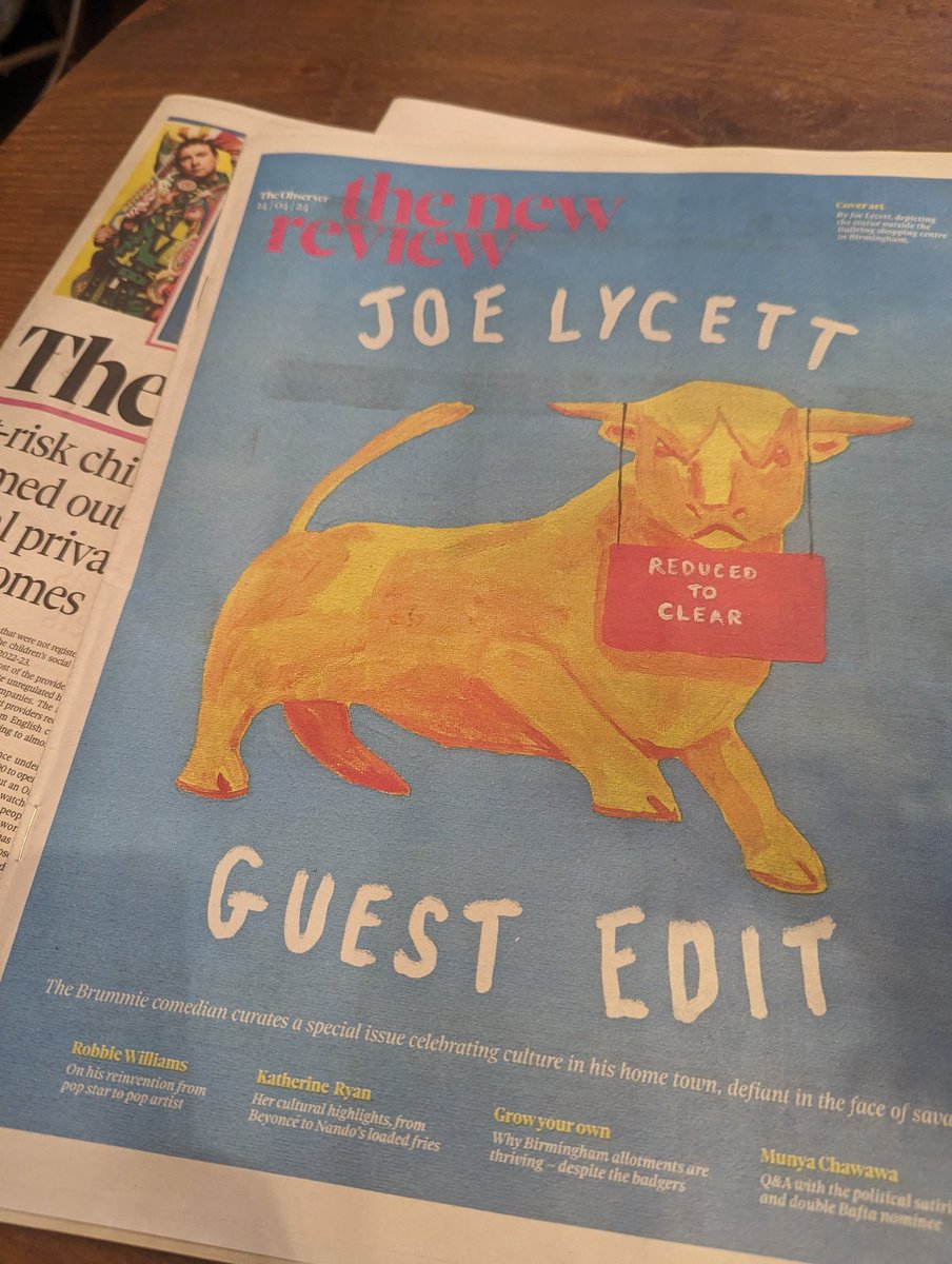 Made up to be seeing @HockleySocialCl get a small mention in @joelycetts guest edit of The Observer today. Thanks to @BarbaraNice and to @joelycett. Two jewells in Birminghams crown. 👑
