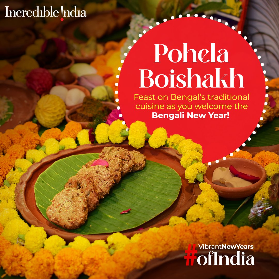 🌟 Happy Pohela Boishakh! ✨ Join in the excitement of fresh starts and timeless festivities. Drop a comment telling us your go-to activity for this festive occasion! #visitindia #myincredibleindia #incredibleindia #exploreindia #discoverindia #India #Indiatourism…