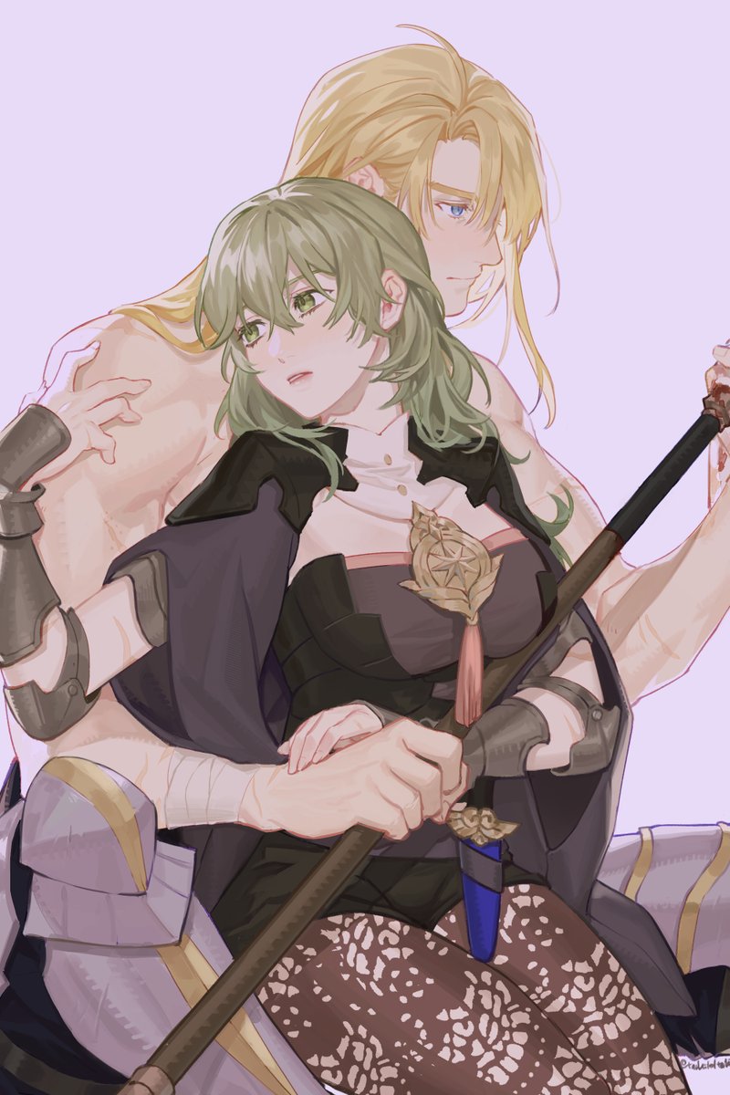 ベレス(FE風花雪月) ,ベレト ,ディミトリ・アレクサンドル・ブレーダッド 「King,Spear,and His Shield.#ディミレス #dimile」|𝕋𝕒𝕔𝕙𝕚ദ്ദി^._.^)休止立花のイラスト