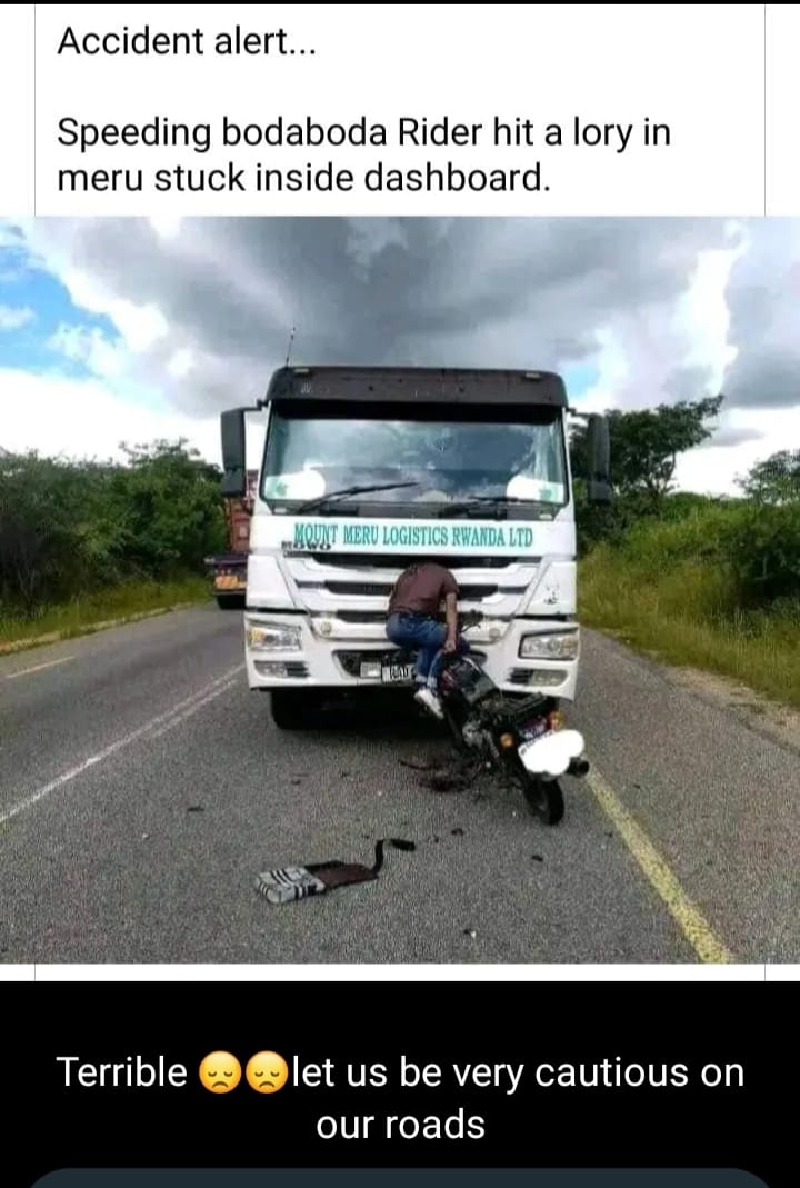 Breaking News This happened in Meru, Kenyans. Let us be careful on our roads. Life is too short. Farouk Kibet Iran Iron Dome Mpesa Garnacho Al Jazeera Babu Mombasa Luo Kalenjins Kikuyus Raila Ruto NTSA #ARSAVL