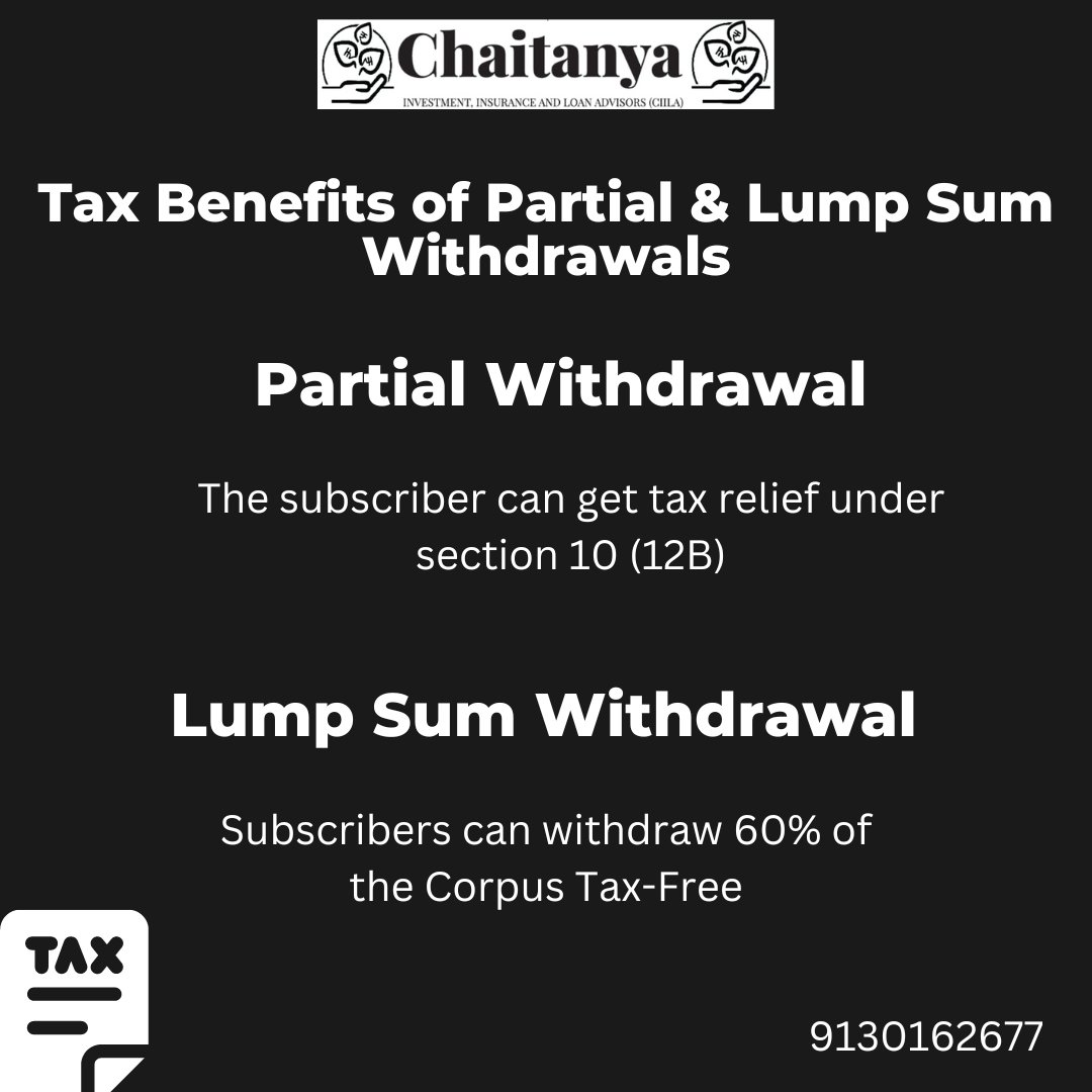 The Subscribers of the National Pension System are eligible for tax benefits on both partial and lump sum withdrawals.

#taxbenefits #taxes #taxseason #TaxPlanning #taxsavingstips #taxsavings