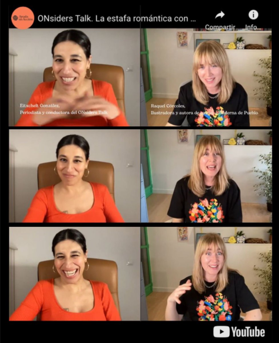 Eixchelt's tweet photo. La estafa romántica: RED FLAGS 🚩con @modernadepueblo🕶️ y @AyudaenAccion

Una #OnsiderTalk en la que repasamos la idea de amor💘romántico y cómo hemos evolucionado (o no) en igualdad de género. 

El manual definitivo 📖#LosCapullosRegalanFlores 

📹https://t.co/QhT0lDBDom https://t.co/dwZBfO38T7
