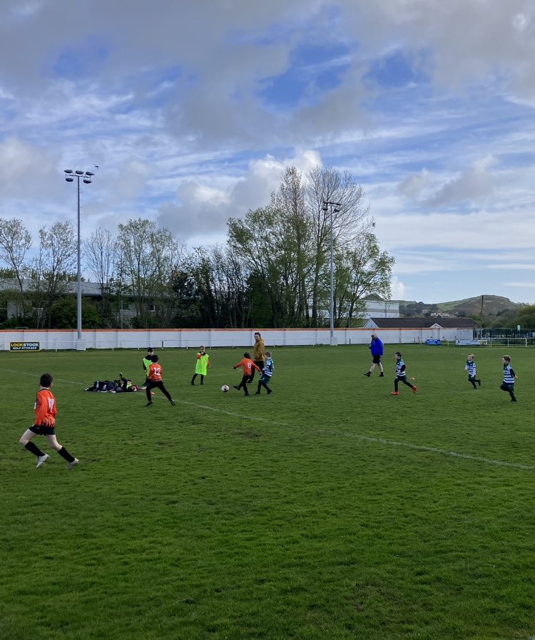 Conwy Borough FC U7s hosting @MochdreSports at the Watson Fencing Stadium this morning ⚽️🏴󠁧󠁢󠁷󠁬󠁳󠁿