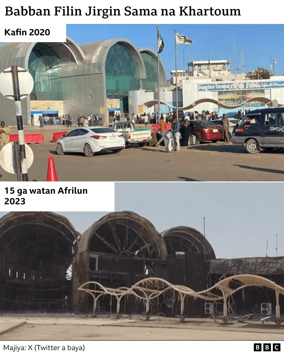 bbchausa's tweet photo. Yayin da ake cika shekara ɗaya da ɓarkewar yaƙi a Sudan, ga yadda yaƙin ya sauya wasu daga cikin muhimman wurare a ƙasar. https://t.co/tOHoVpUjOb