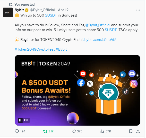 TonaTonelon's tweet photo. @Bybit_Official @Bybit_Official

MY USDT WALLET ADDRESS  TBqBLgsQevsBZ1Xf4bU3K7CkmkxLZuQHrD  TRC20 #Token2049CryptoFest #Bybit https://t.co/obEGNC97Oe
