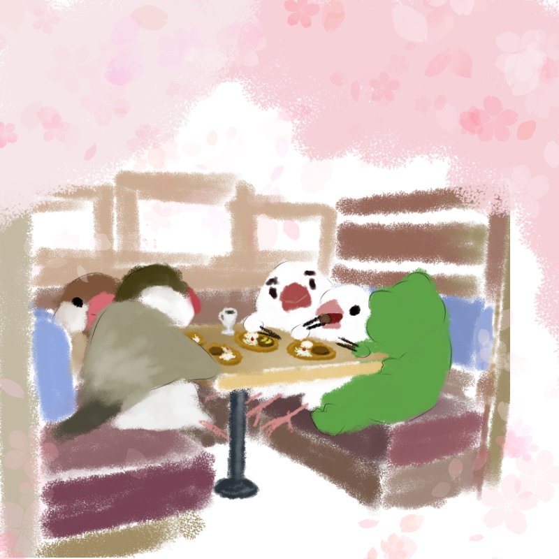 hapikobun's tweet photo. みんなでバーグディッシュお花見🌸 https://t.co/QrGoPkWAl7