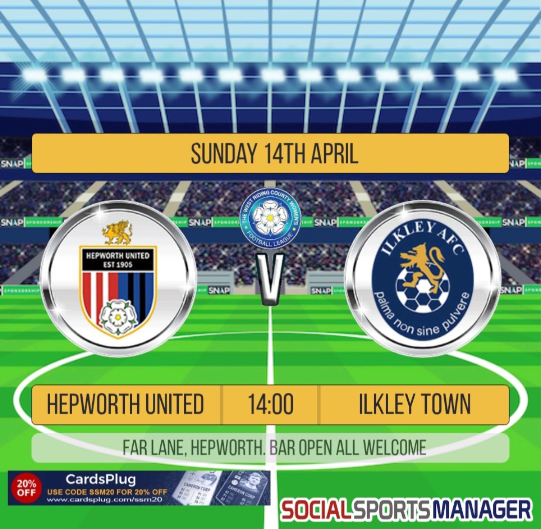 GAME DAY v Ilkley Town come cheer the ladies on as they look to topple the promotion chasing Ilkley