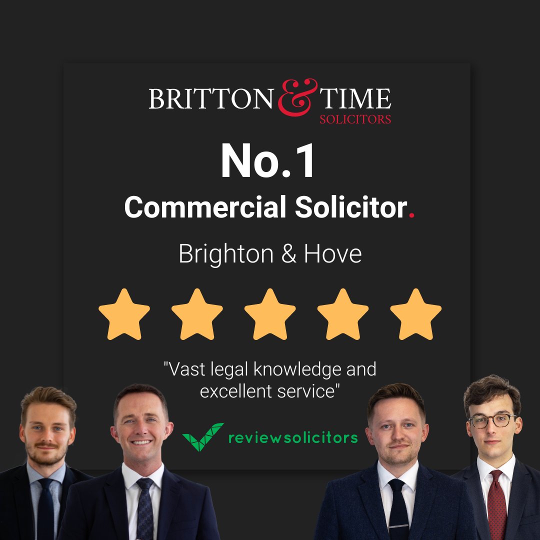 We are thrilled to announce that we have been ranked No.1 in #Brighton and #Hove for Commercial Law on Review Solicitors 🏆 You can find out more and contact our commercial team here 🔻 loom.ly/AQtBafA #commercial | #commerciallaw | #brittontime | #employment | #legal