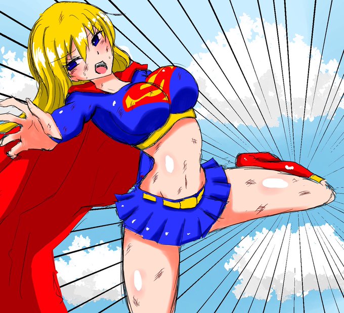 強敵相手に戦うスーパーガール
ボロボロになりながらも正義の心を燃やして戦う彼女が好き 