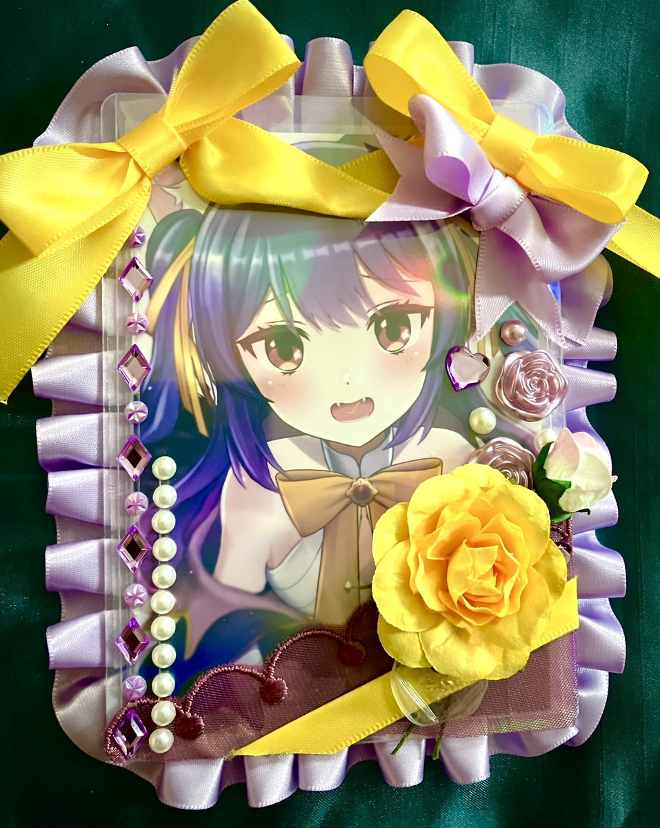 1girl solo looking at viewer smile open mouth ribbon green hair  illustration images