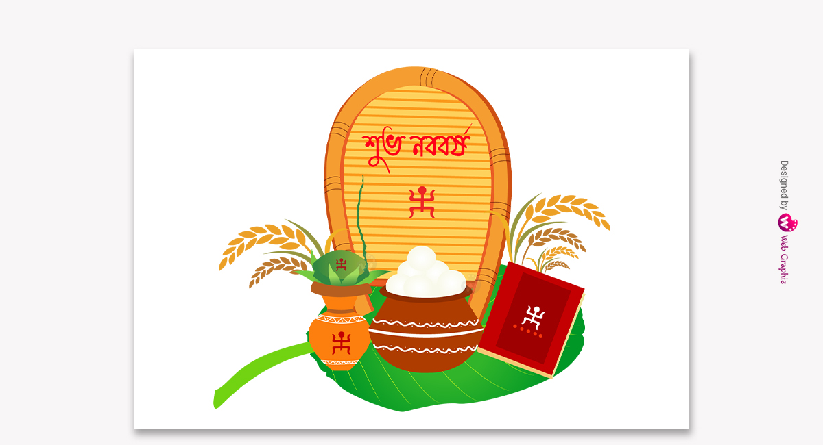 Suvo Nobobarsha webgraphiz.com/vector-art #PohelaBoishakh #vectorart