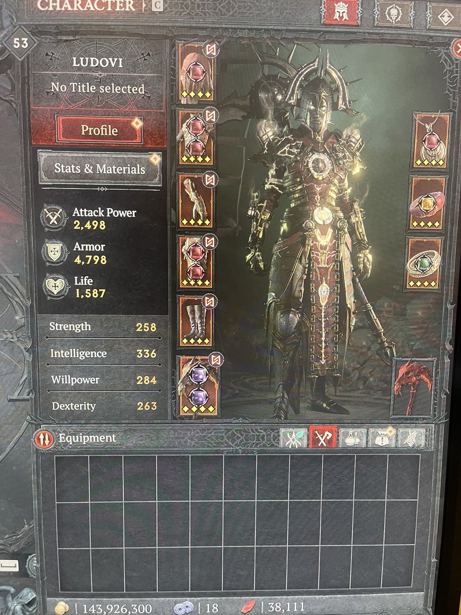 Used some downtime to get the aspects I need to grind the capstone for Tier 3 😄🤙🖤 
Will stream tomorrow night on Twitch and Kick
#twitch #kickcommunity #DiabloIV #StreaerCommunity