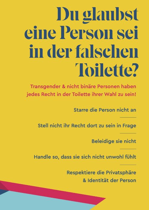 WTF: Nicht anstarren, keine Fragen stellen, Gefühle schützen – linke Initiative wollte mehr 'Awareness' für Transgender auf Toiletten. Wie es Frauen und Mädchen dabei geht, war da schon kompett egal. Und ja, das Plakat ist echt, lief unter der Initiative 'Safe the Dance'.…