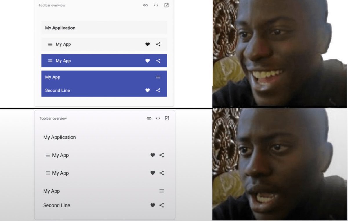 DanielGlejzner's tweet image. Material 3 looks very “good”!

Stealing this from Reddit 😂

#angular