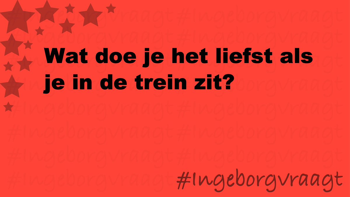 Ingeborgvraagt's tweet image. Wat doe je het liefst als je in de trein zit? #IngeborgVraagt