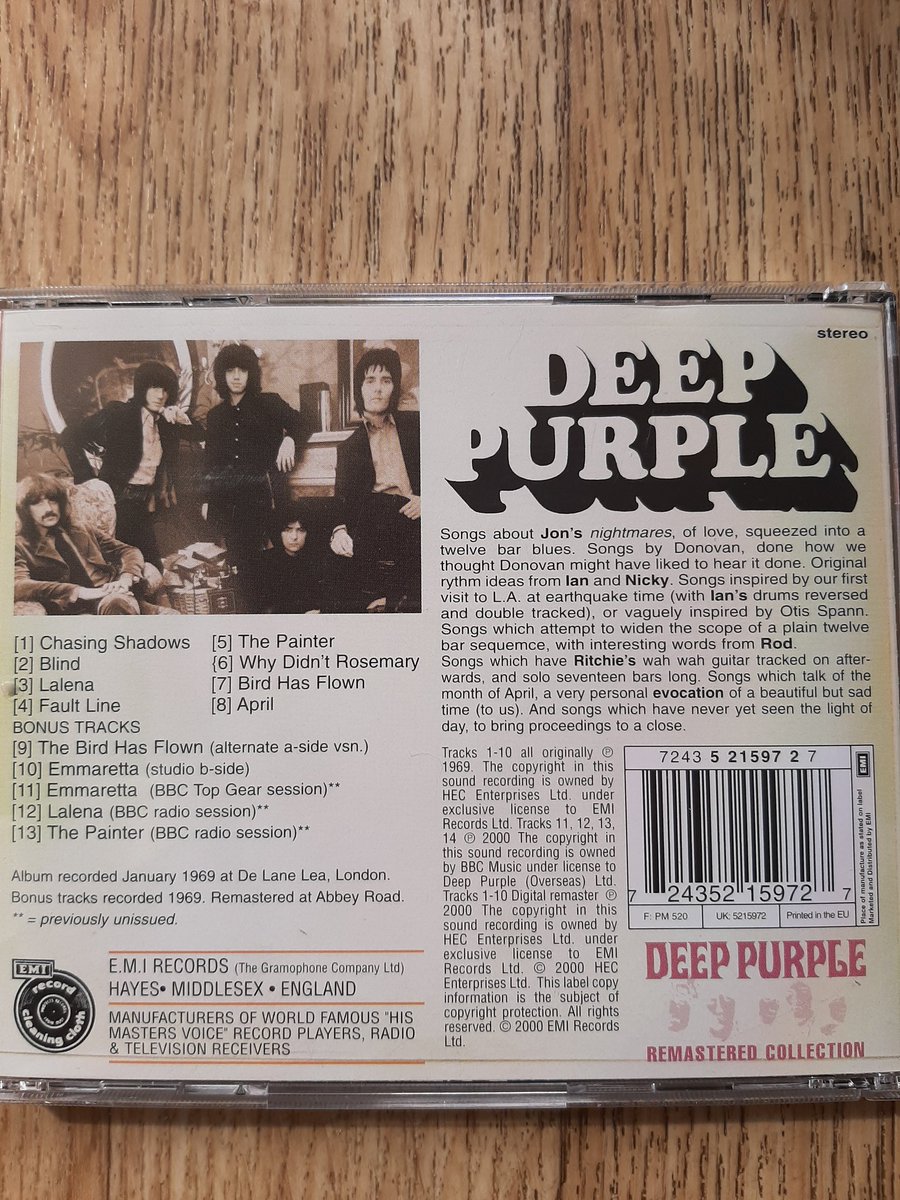 Deep Purple's third studio album.
#NowPlaying️ #DeepPurple #HappyBirthdayRitchieBlackmore
