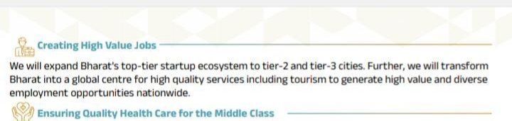 #Congress manifesto is  full of freebies which is nearly impossible to implement 

Meanwhile #BJPManifesto is promising and has plans to develop 
build a startup ecosystem in Teir 2,3 cities of India 
#beyondbengaluru will become reality under #ModiAgainIn2024 
@UttarKarnataka3