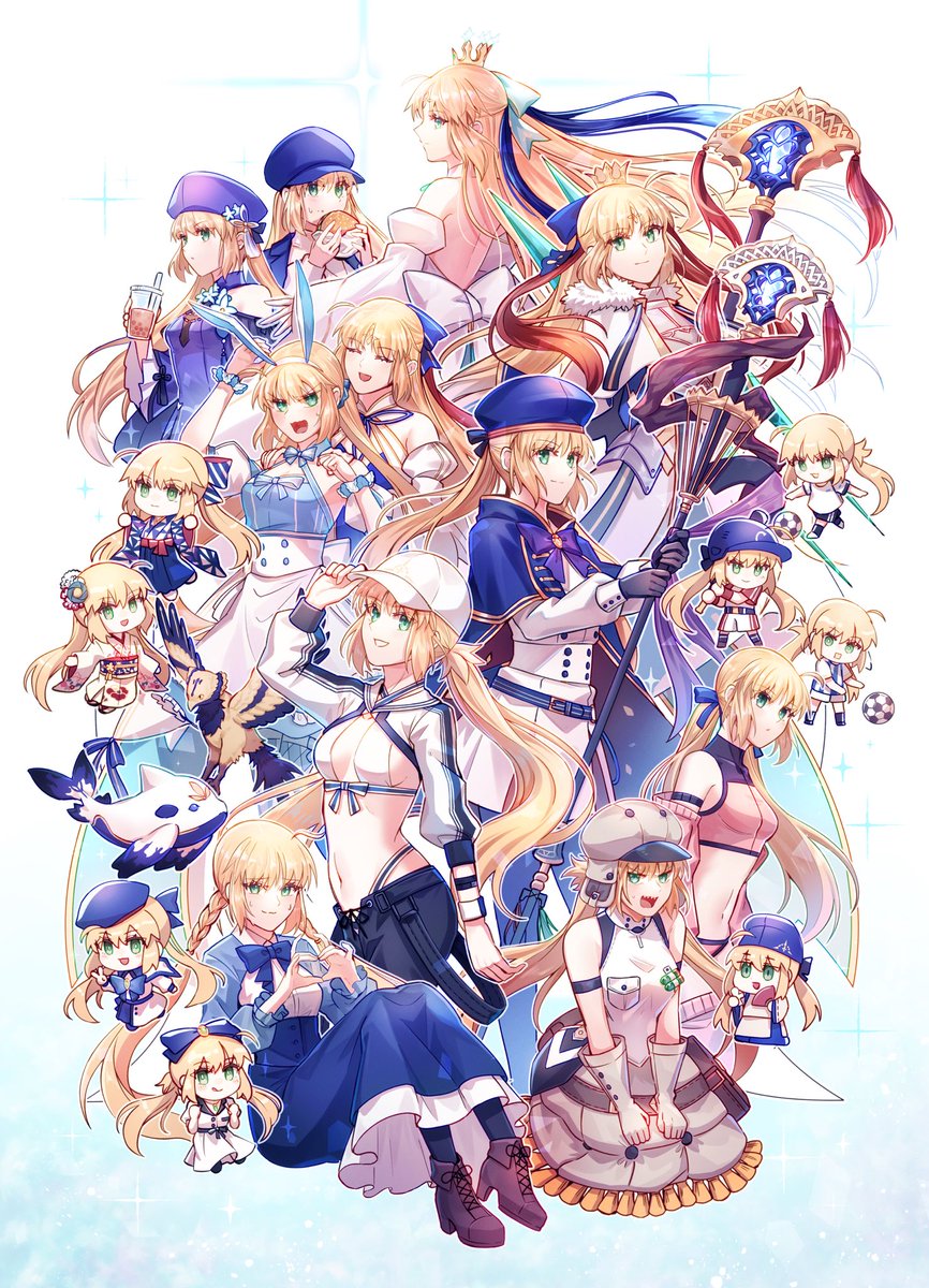 y_udumi's tweet photo. アルトリア・キャスターてんこ盛り https://t.co/oHvnlGsSnU