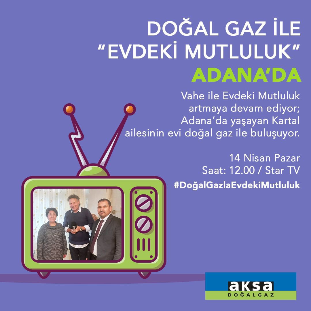 İşletme müdürümüz Cenk Cavlak’ın katılımıyla #Adana'da yaşayan ailenin mutfağında #doğalgaz dönüşümü gerçekleştirdiğimiz #VaheileEvdekiMutluluk Star Tv’de başladı!
Ekran başındaki yerinizi almayı unutmayın. #DoğalgazlaEvdekiMutluluk @Vahekilicarslan