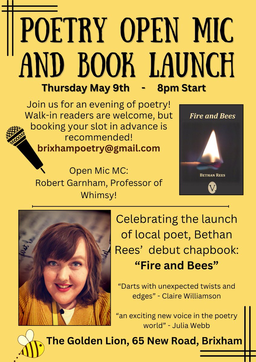 #brixham #poetry #openmic #booklaunch I’m really excited for this - please let me know if you plan on popping by for a visit :)