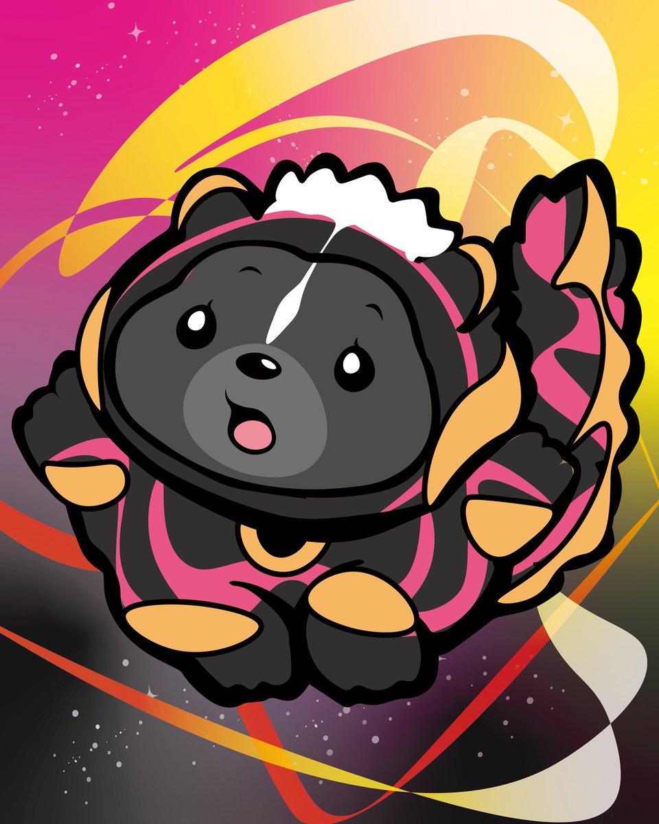 chappe7771's tweet photo. Ｐの友達シリーズ✨no.46
コズミックスカンクくん✨🦨✨

#cosmicfriends
#cosmicanimals
#cosmiczoo
#cosmicp
#originalcharacter
#skunk
#art 
#オリジナルキャラクター
#スカンク
#動物園 https://t.co/5mJETeXIZi