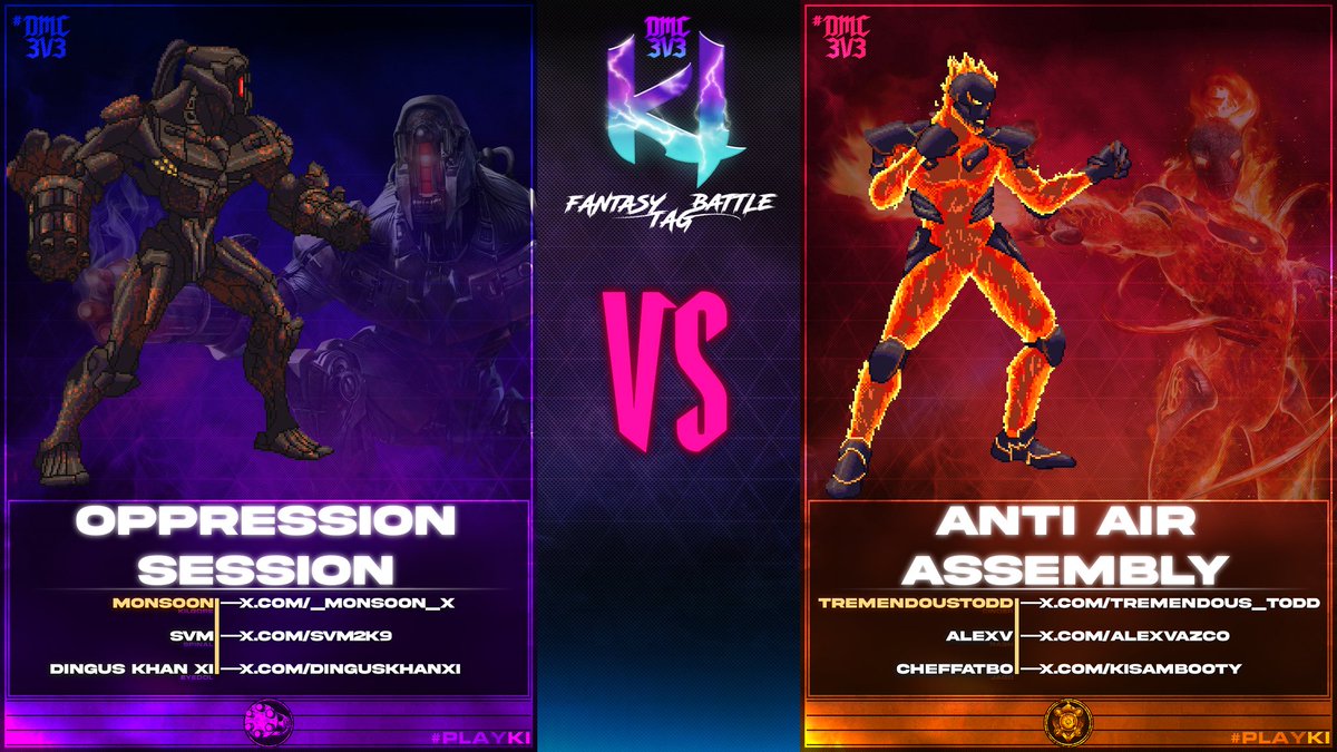 DevilMayCare4's tweet photo. Hello KI gamers!

The entire #DMC3v3 tournament is on YouTube and edited for your viewing pleasure!

Check out the playlist with the link below, and be sure to leave a like and follow for more Killer Instinct action. #PlayKI

DMC3v3 Fantasy Tag Battle: https://t.co/8fQRTBthzl https://t.co/I66yyY2m6L