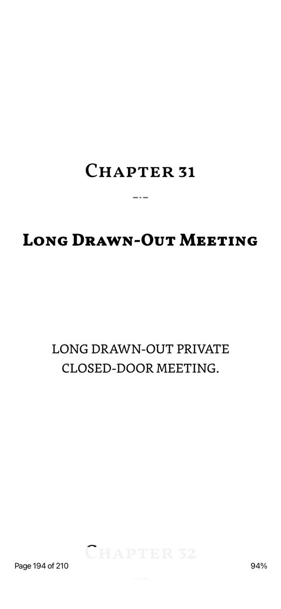 Please tell me this is a typo. A misprint. 94% into the book and you literally skip a chapter bc you don’t want to explain the logistics of the legal battle the ENTIRE book centers around??? There are no stars. None.