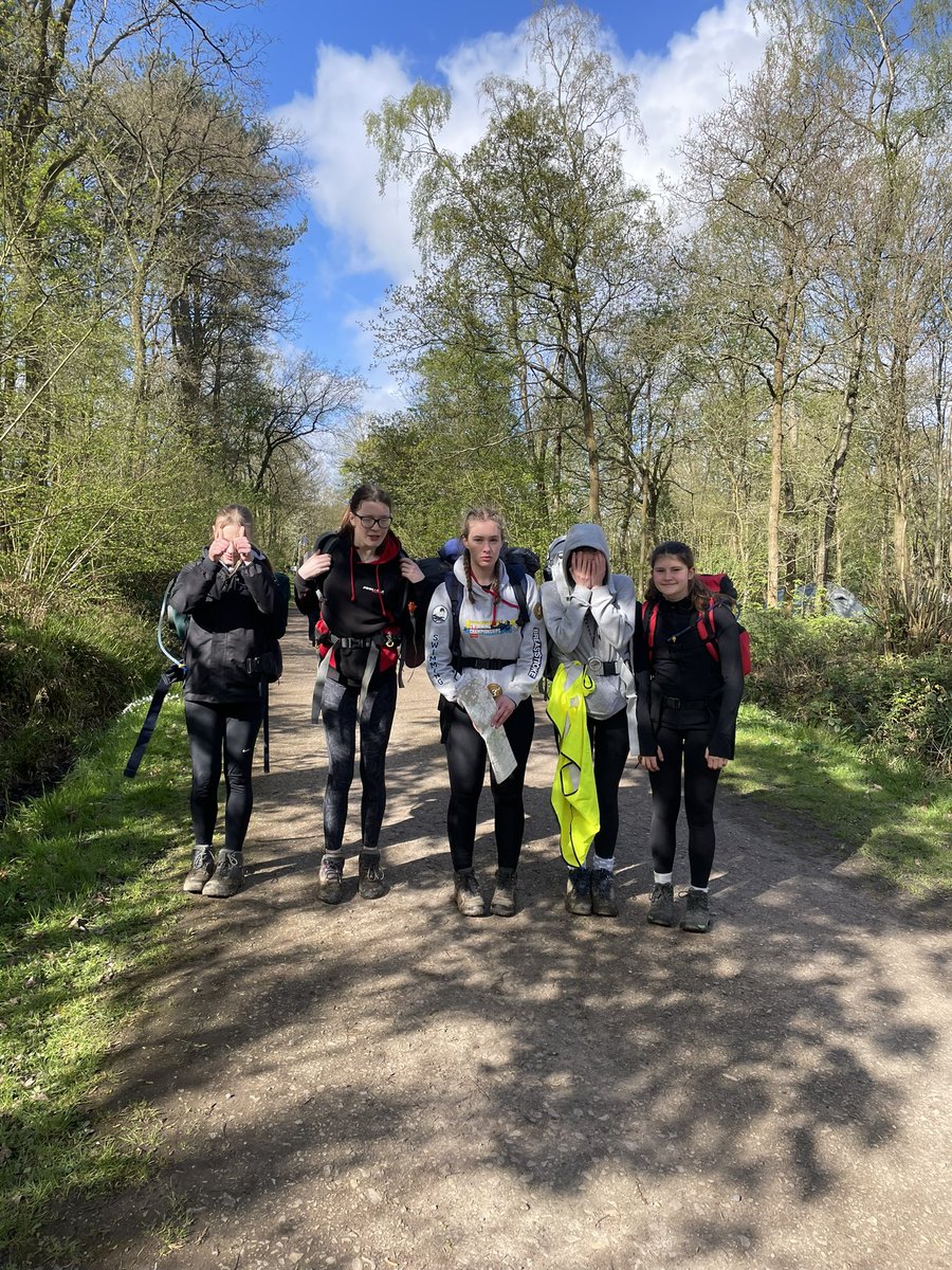 MissARonald's tweet photo. @LuttHigh Silver DofE day 2 walk under way ! Great sunny weather, all packed up on time to start the walk https://t.co/p2VFK86pjF