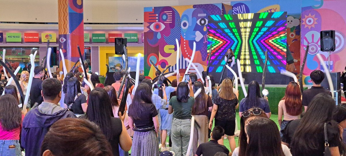 EXOLArcade's tweet photo. NOW HAPPENING: EXO FAN FEST AT SM CITY PAMPANGA ๐ฅณ๐
Let's enjoy this event #EXOLARCADE fam! ๐ซถ
And congrats to the winners of games earlier! ๐๐๐
#EXOFANFEST
@smsupermalls https://t.co/JxEsZPrht0