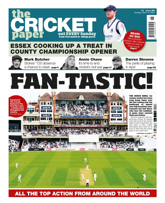 𝗙𝗥𝗢𝗡𝗧 𝗣𝗔𝗚𝗘 Fan-tastic! The Cricket Paper is on sale NOW!! Subscribe through either our print, digital or online options here: thecricketpaper.com/subscriptions/