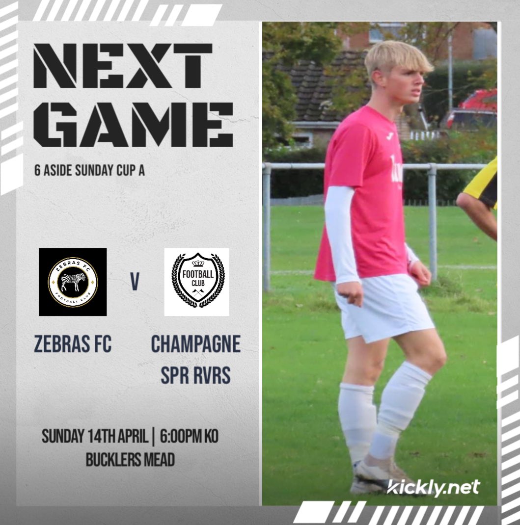 It’s Match-day as Zebras face Champagne Spr Rvrs in the cup🏆🏆 Champagne Spr Rvrs are a lower ranked team and a team we know nothing about but we have to treat this like any other game and get the win🦓🦓 Tonight also sees Zebras FC lift the premiership trophy so stay tuned🦓