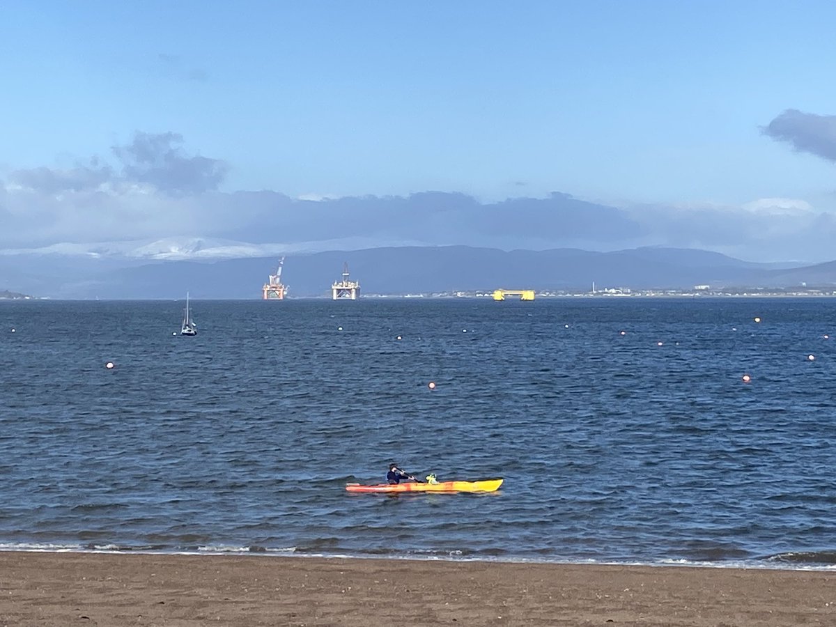 After inclement weather yesterday, business as usual this morning in Cromarty.