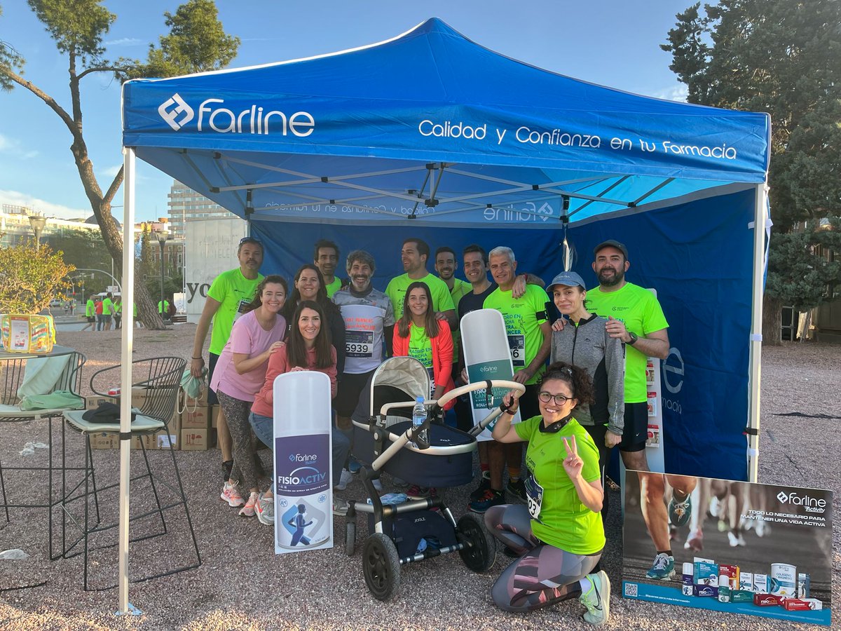 Cofares's tweet photo. Nuestros equipos han cruzado este domingo una meta muy especial con su participación en la XI Carrera #MadridEnMarchaContraElCáncer de la @ContraCancerMAD.
Un evento deportivo solidario en el que ha estado presente nuestra marca propia, #Farline. ¡Orgullo de equipo! 💪🏃♀️🏃♂️ https://t.co/w9Q5ZBri4i