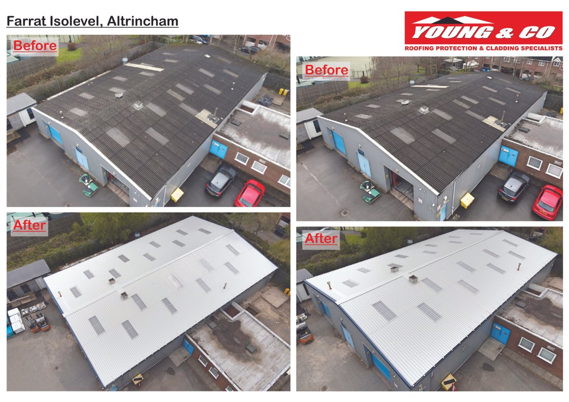 Project Feature - Over clad & roof light replacement to commercial unit with Firth N1000R metal profile roof cladding #Overclad #OverRoofing #CommercialRoofing