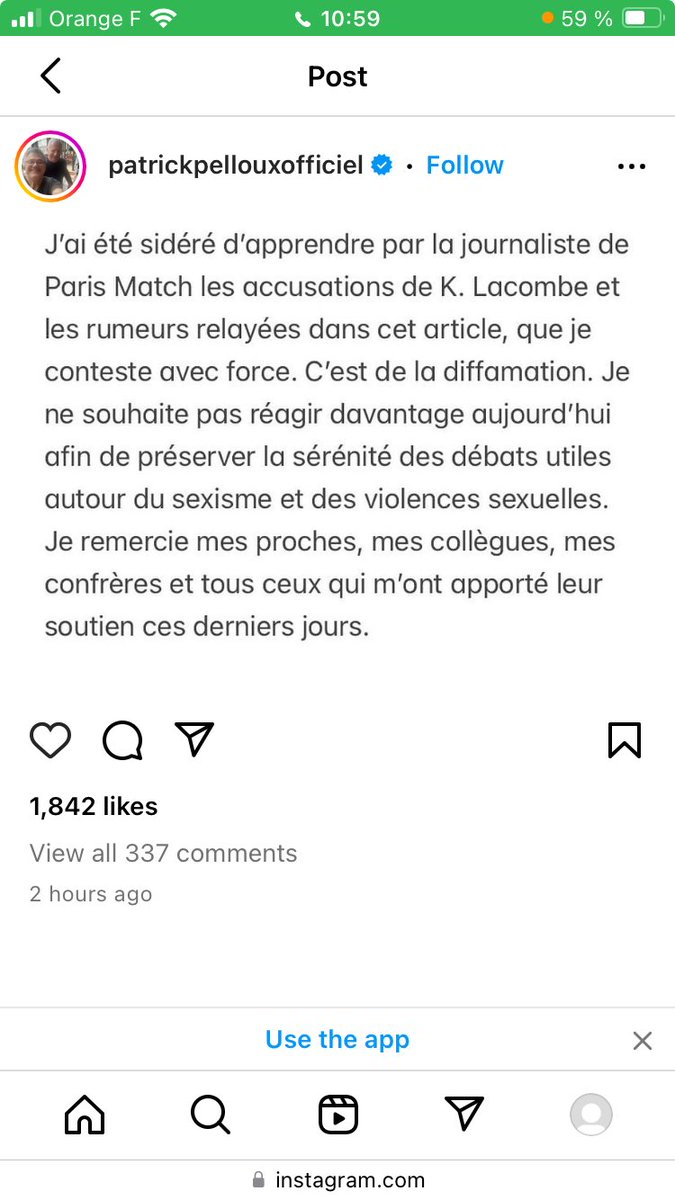 JouanAnne1's tweet photo. Suite à l’article de ⁦@ParisMatch⁩, Patrick Pelloux nous fait une Hulot en évoquant des « rumeurs » : https://t.co/fJ5zTEgE51