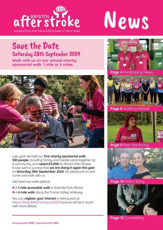 Our annual newsletter is now ready for you to read all about what we've been up to in the last year and what's coming up this year! Click the link below to read: #stroke #bristol #southglos #newsletter buff.ly/3VW1UW1