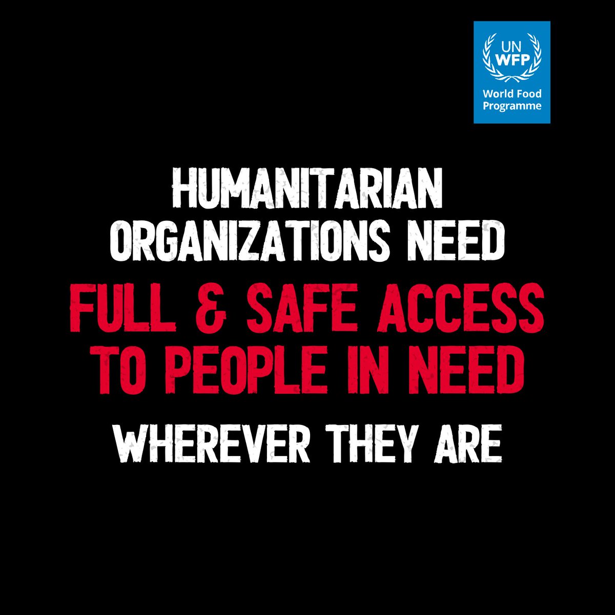 🛎️ Access to food is a human right. Humanitarian organizations must have unhindered access to people in need wherever they are.