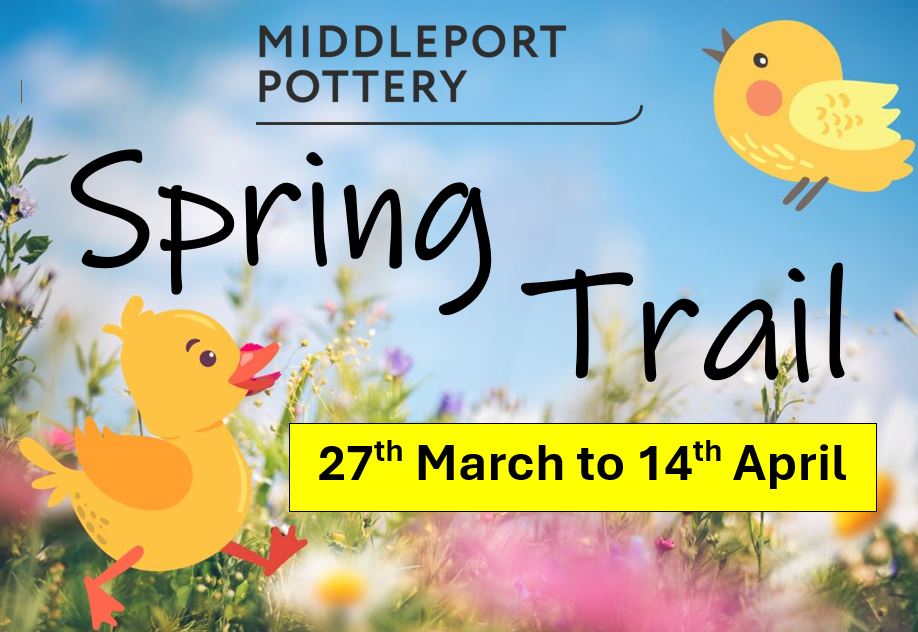 LAST DAY!
14th April
MIDDLEPORT POTTERY SPRING TRAIL
Open 10am to 4pm
Price - £3
Spring has sprung & birds have been let loose around Middleport Pottery – We need your help! 
Book: re-form.org/middleportpott…
#easter #easterfun #kidsfun #stokeontrent #staffordshire