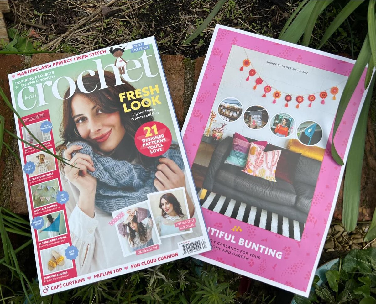 We’ve been enjoying reading the latest ‘fresh air’ issue 167 as we plan our next must-make projects As an extra incentive, this issue comes with a lovely bonus pattern book of bunting and garland designs, perfect for sprucing up your home and garden this spring
