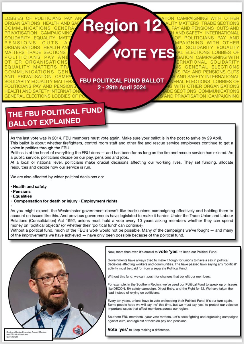 UnionSteveW's tweet photo. Make your voice heard in the ongoing @fbunational political fund ballot, open until Monday 29th April.
Return your ballot paper with a YES vote.
For more info on why you need to vote👇👇👇👇👇👇👇👇👇👇 https://t.co/jKrdAhCZm4