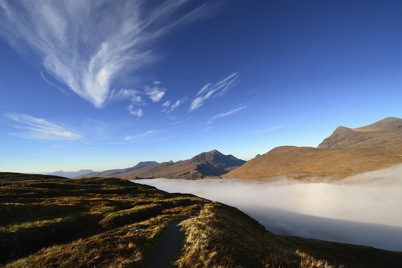 Knockan Crag National Nature Reserve is a magical place, known for the Moine Thrust, created by the force of two continents crashing together many millions of years ago. But it is also a place of simply stunningly beautiful views like this one!