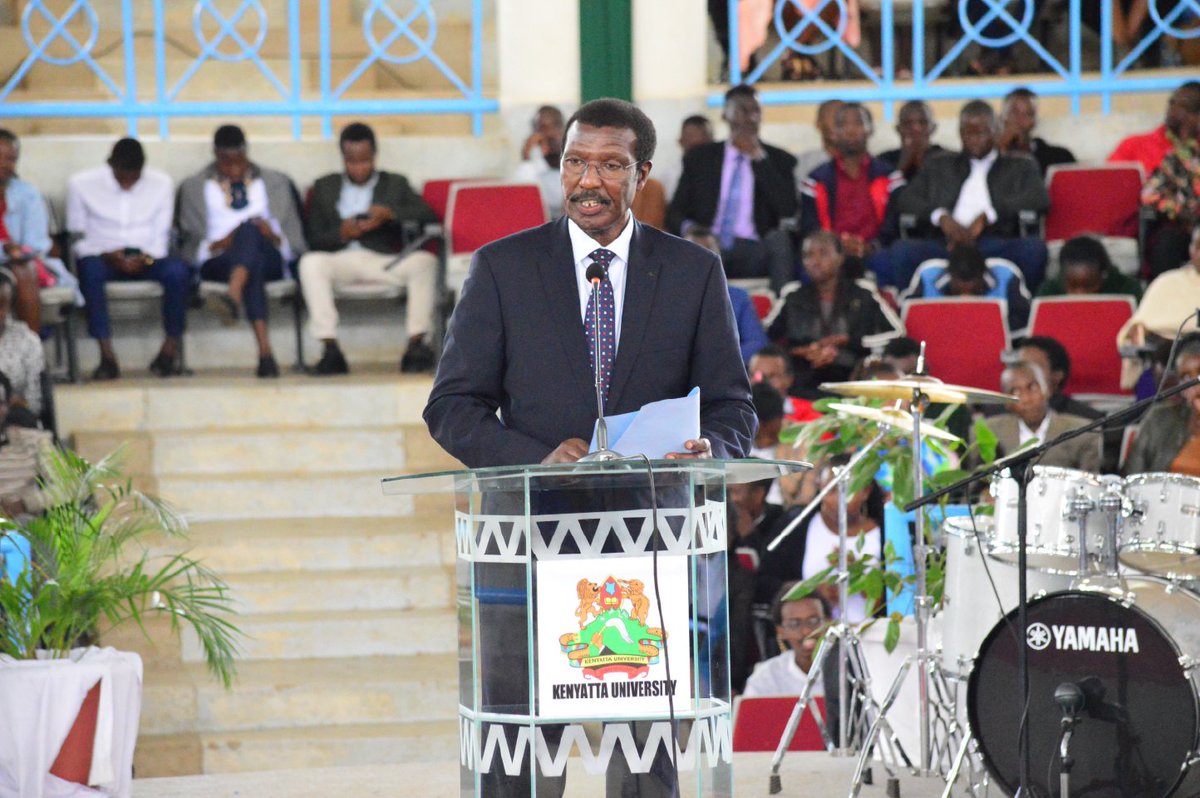 KenyattaUni's tweet photo. Dr. Ben Chumo, Chairman of Kenyatta University Council makes his brief remarks.  #UnityInDiversity #InterfaithCommunity #interfaithprayerservice https://t.co/qR4jsVgTH5