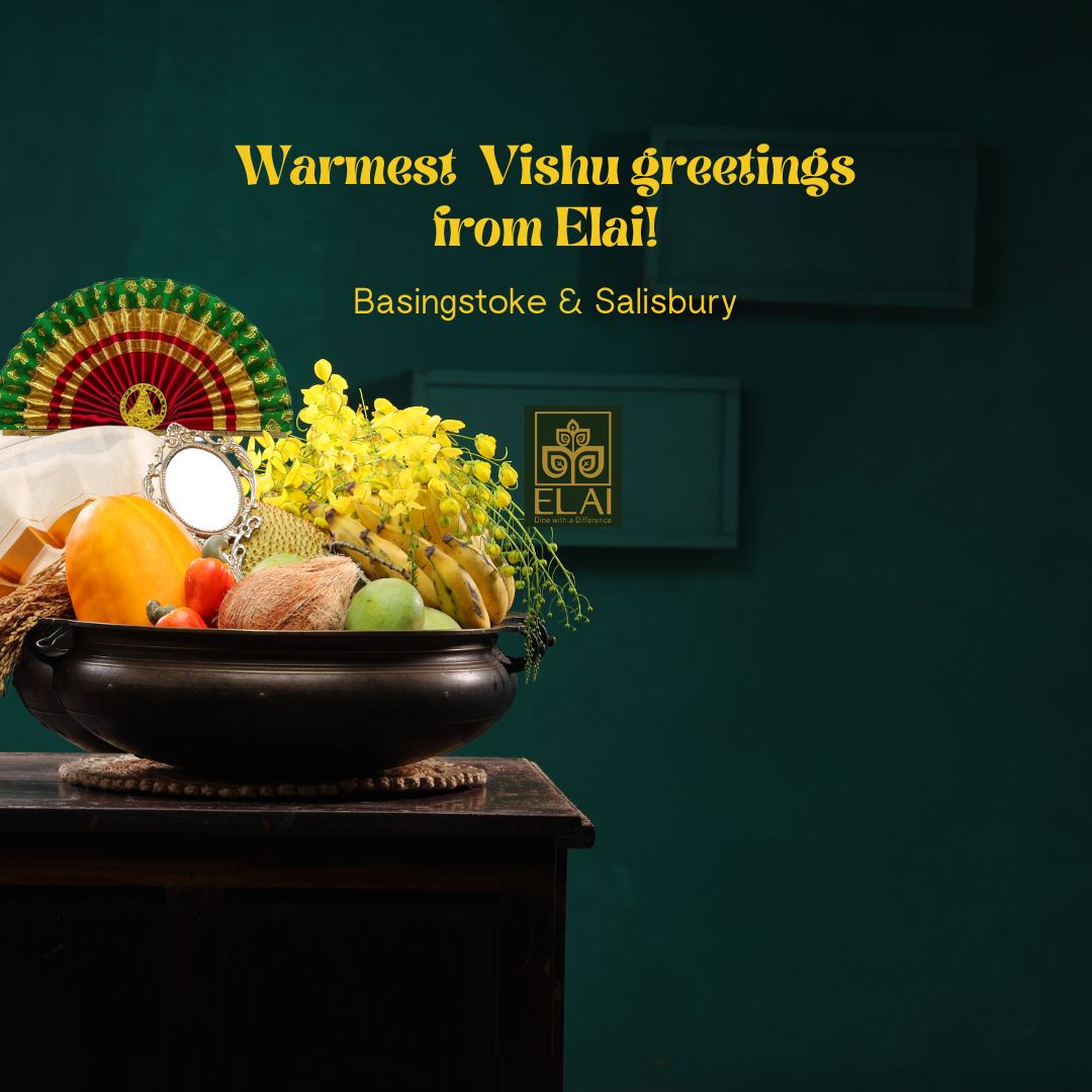 Vishu Greetings from the Elai Family! ✨

Wishing you a Vishu filled with prosperity, happiness, and of course, delicious food!
.
.
#HappyVishu #ElaiVishu #KeralaVibes #VishuCelebration #SpringFestival #VishuFeast #FamilyTime #London #basingstoke #salisbury #sadya