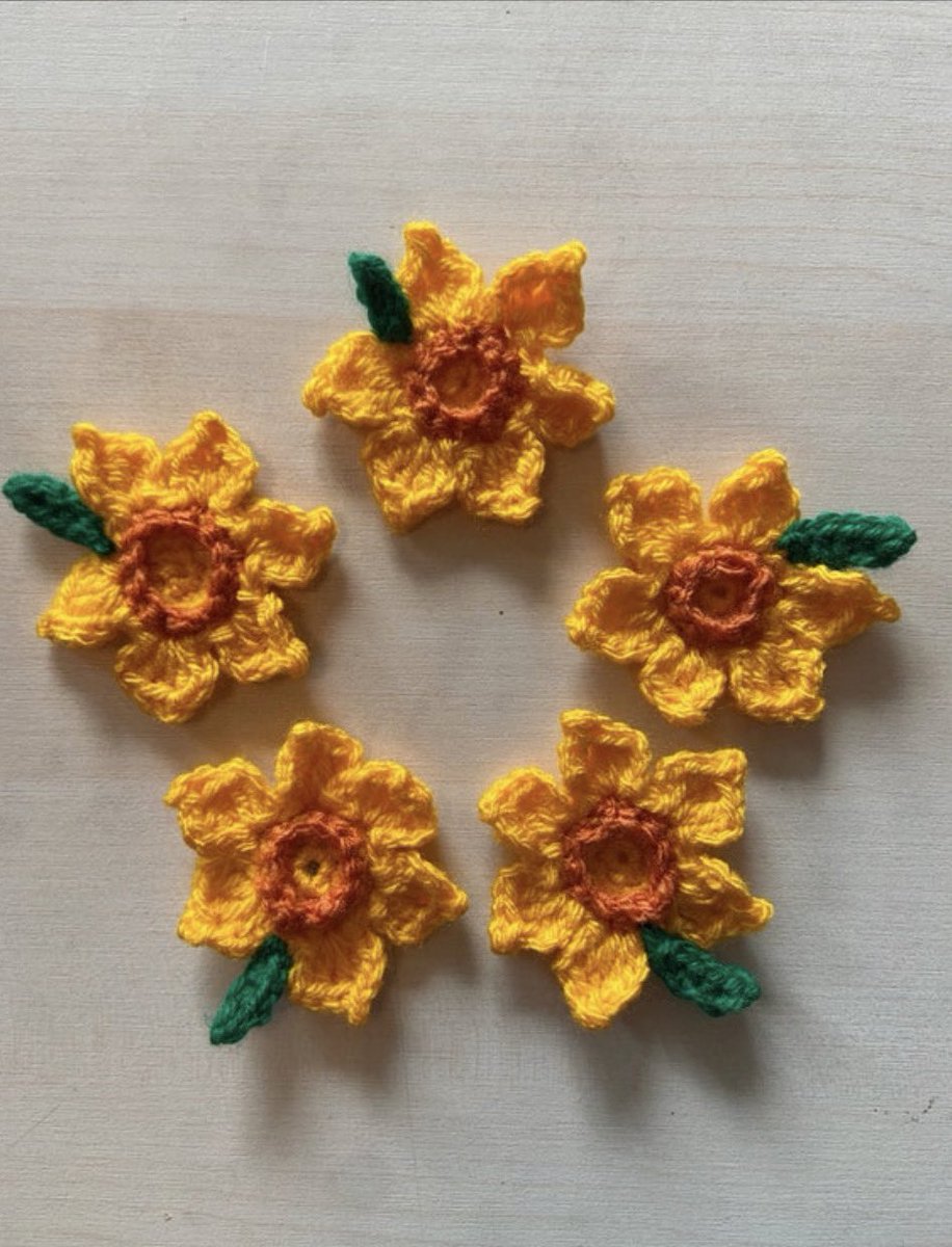 it’s #nationalgardeningday 🌷🌸 lots of daffodils in our garden at the moment 😊 daffodil badges are available in my #etsy shop okthenwhatsnextcraft.etsy.com #earlybiz #crochet #ukgifthour #ukgiftam